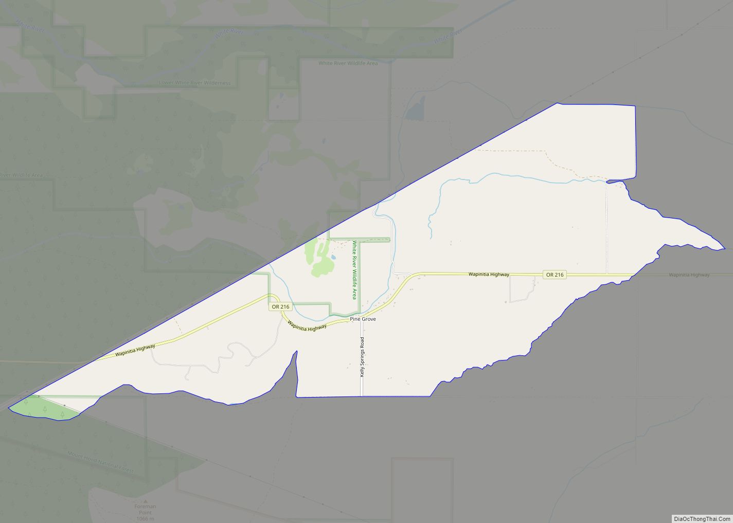 Map of Pine Grove CDP, Oregon