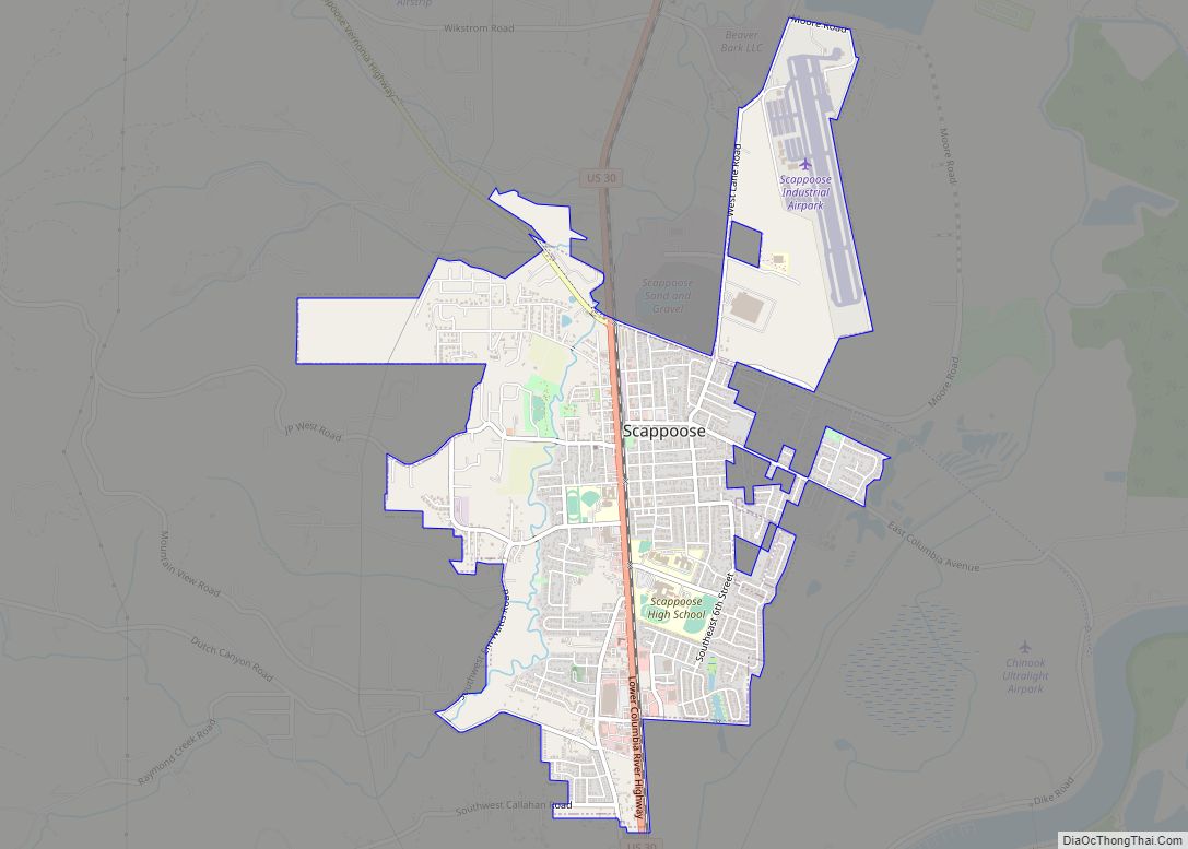 Map of Scappoose city