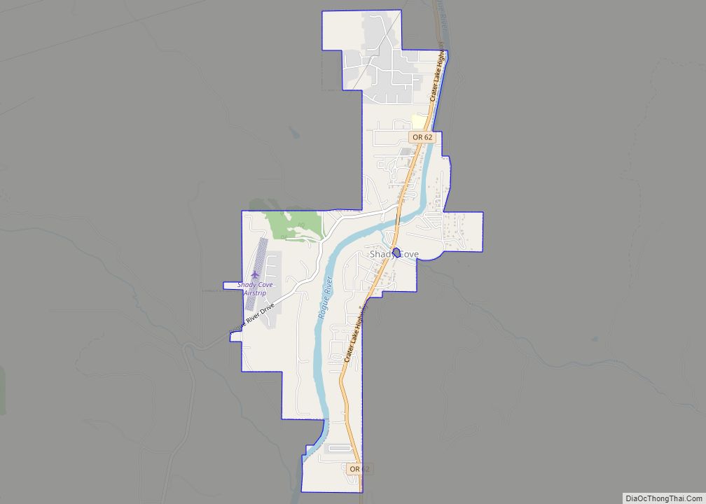 Map of Shady Cove city