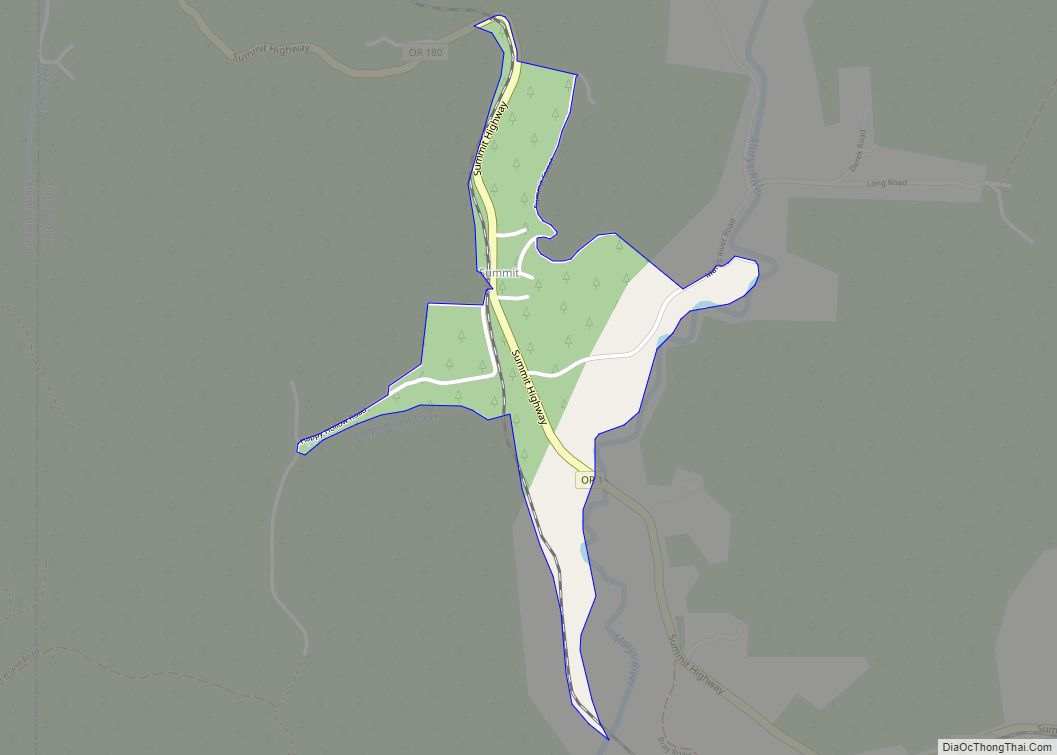 Map of Summit CDP, Oregon