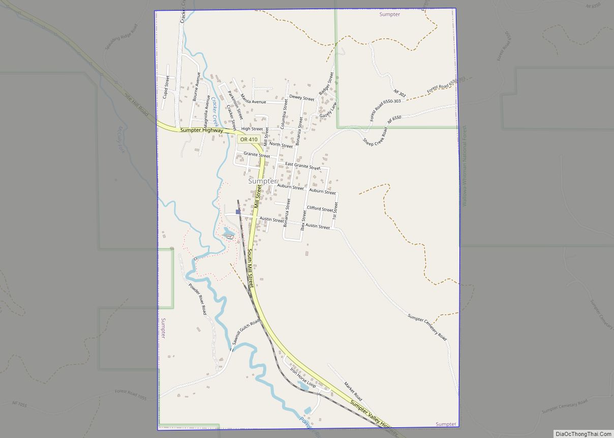 Map of Sumpter city