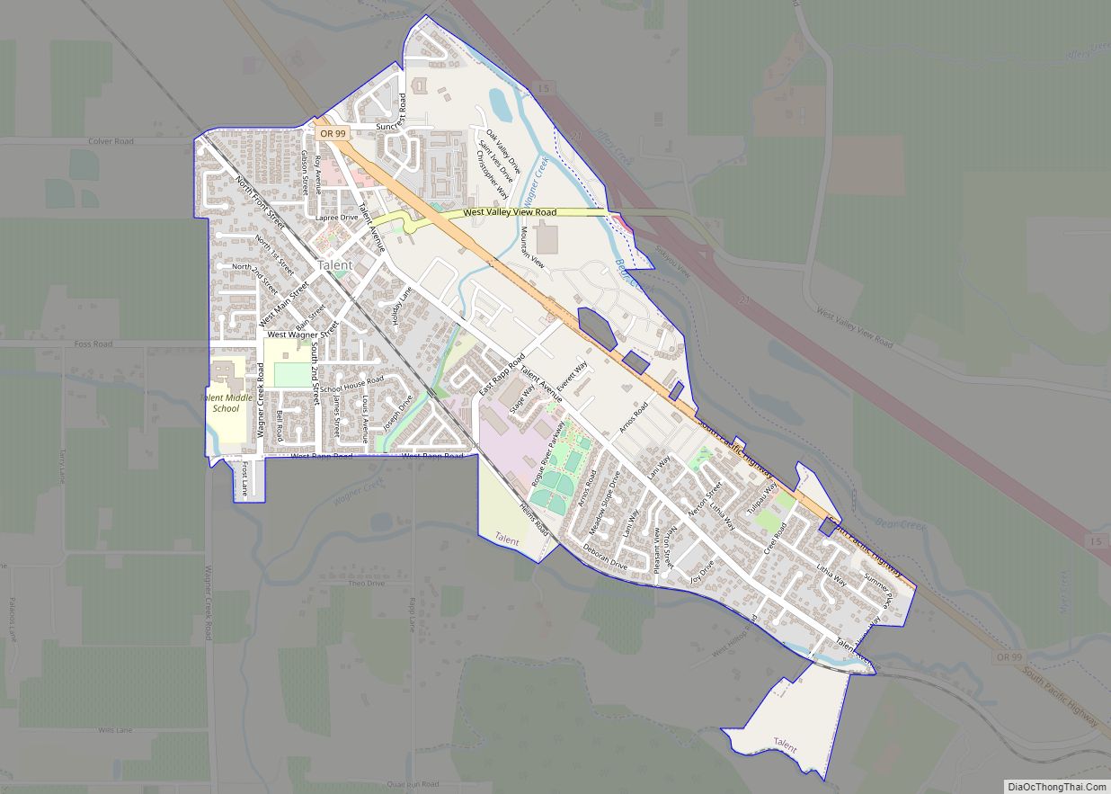 Map of Talent city