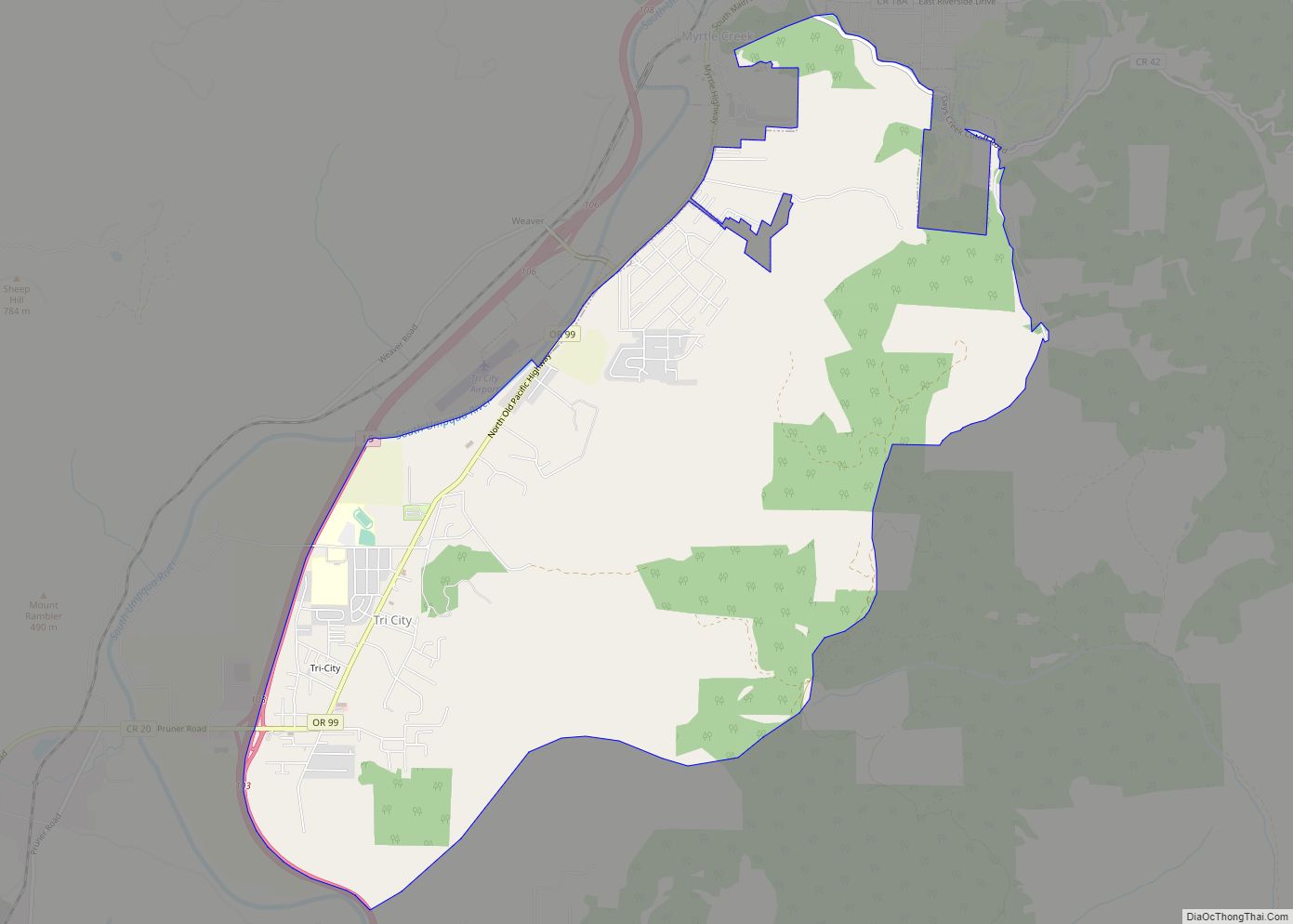 Map of Tri-City CDP