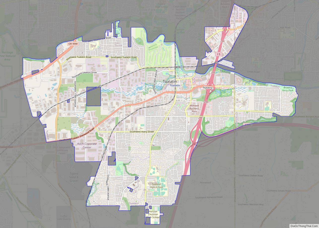 Map of Tualatin city