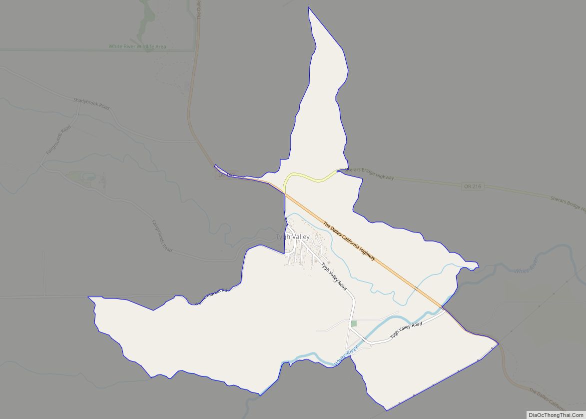 Map of Tygh Valley CDP