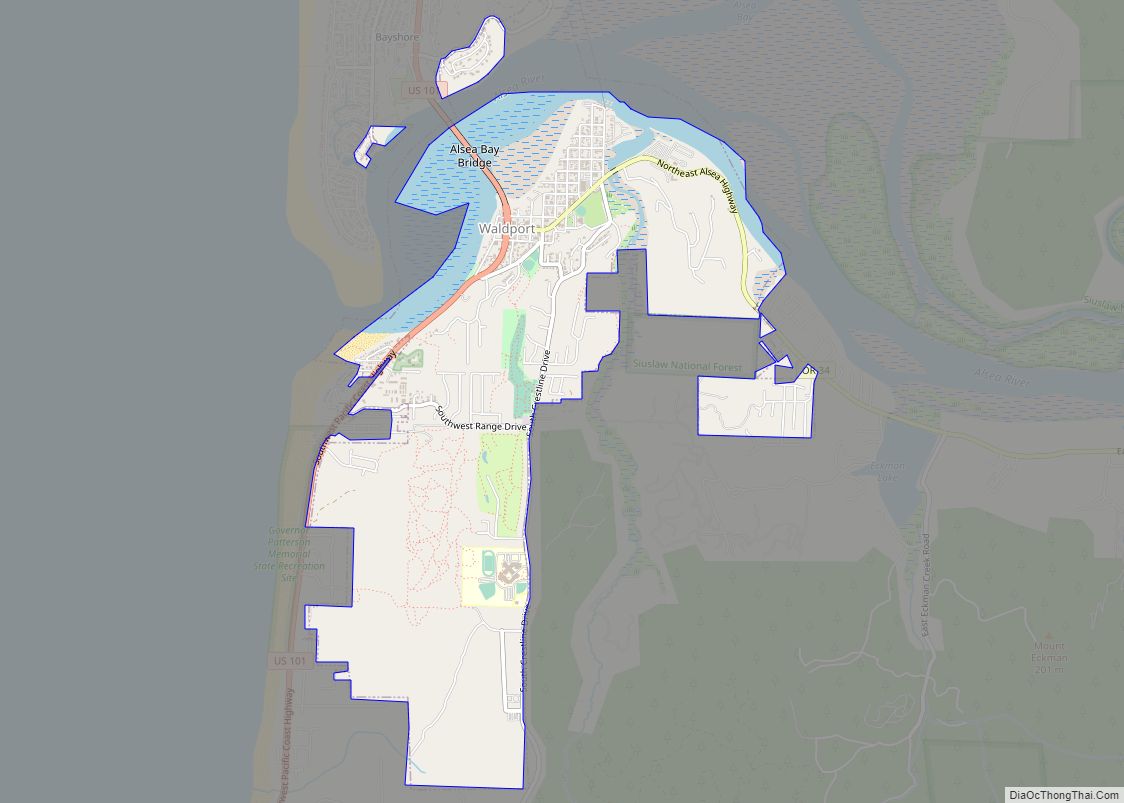 Map of Waldport city