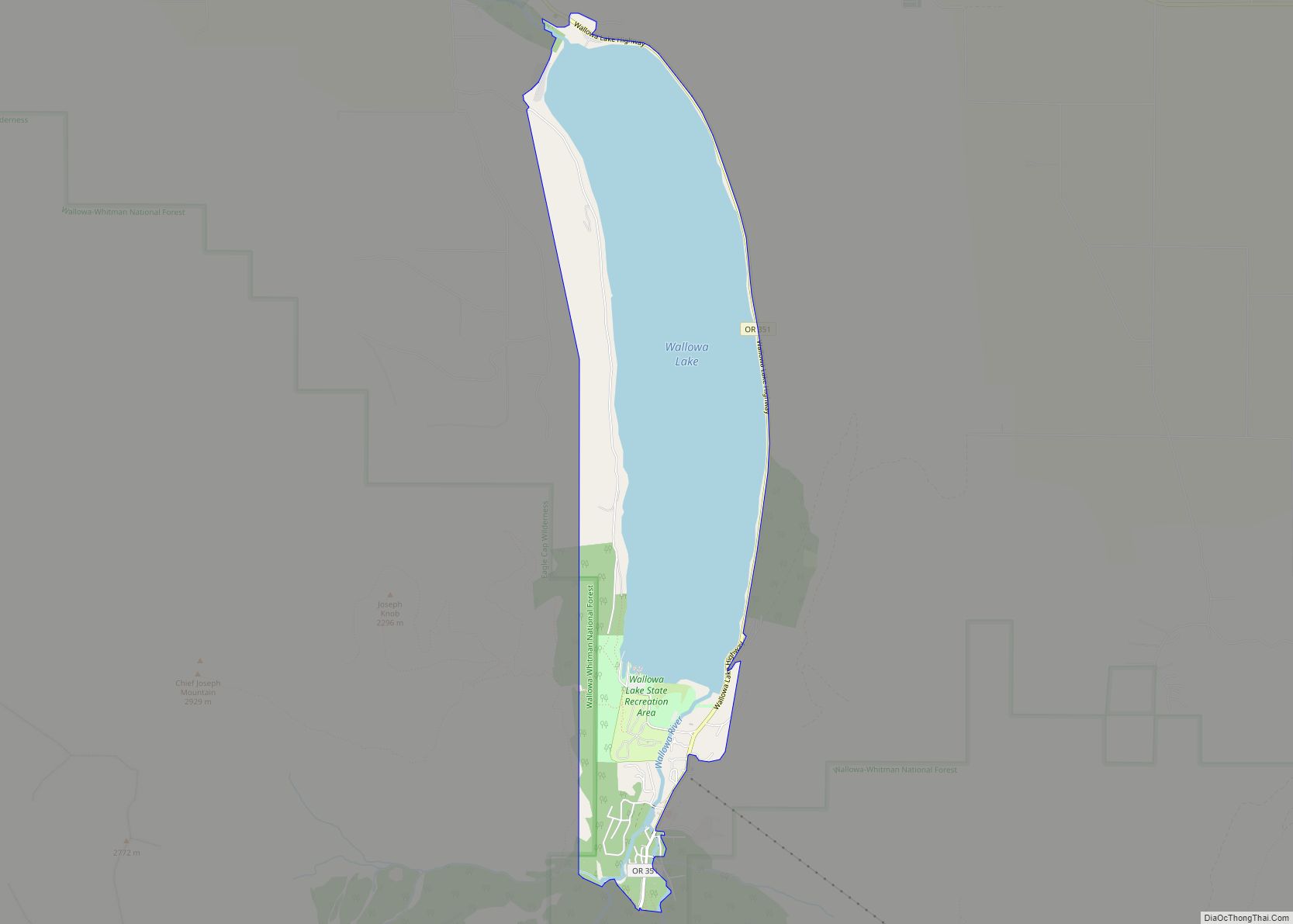 Map of Wallowa Lake CDP