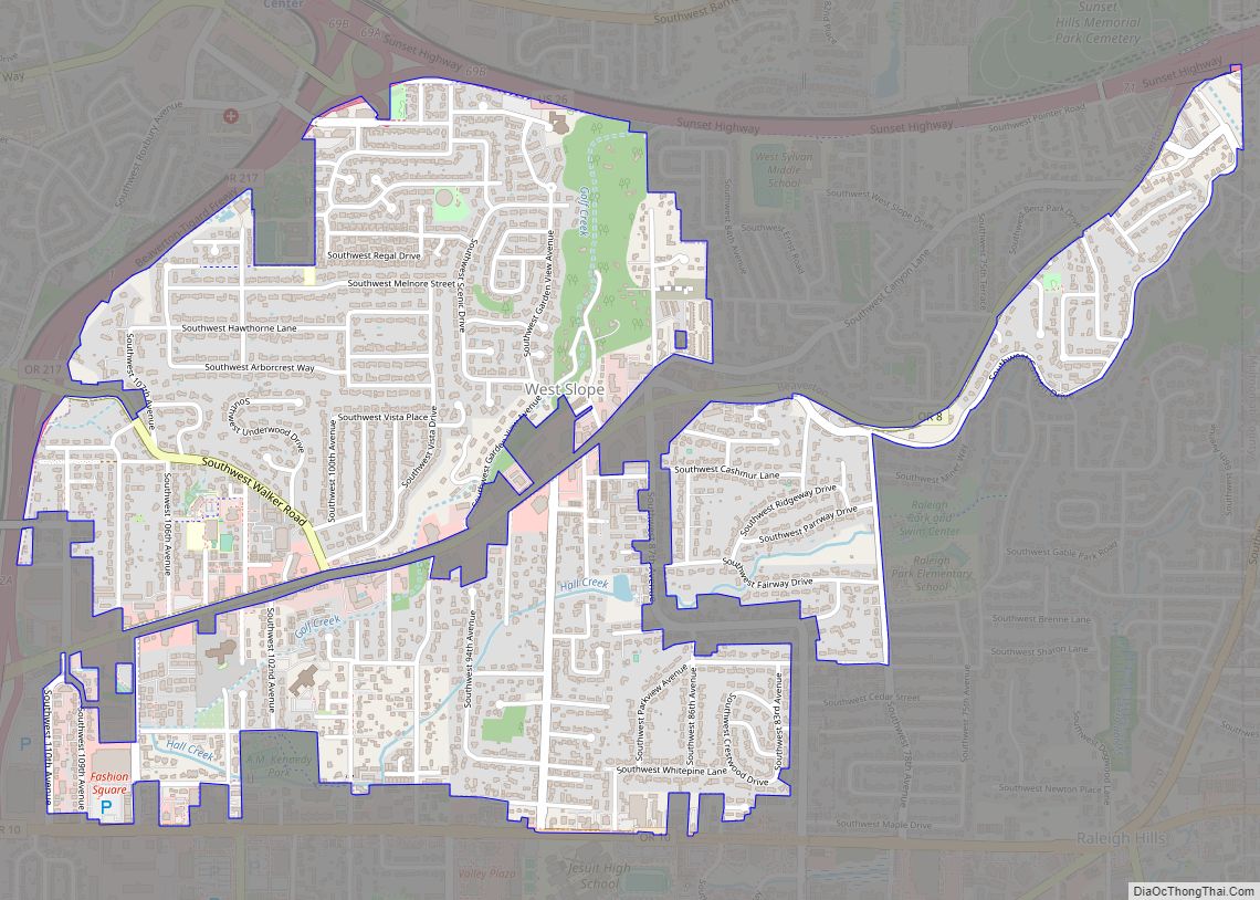 Map of West Slope CDP