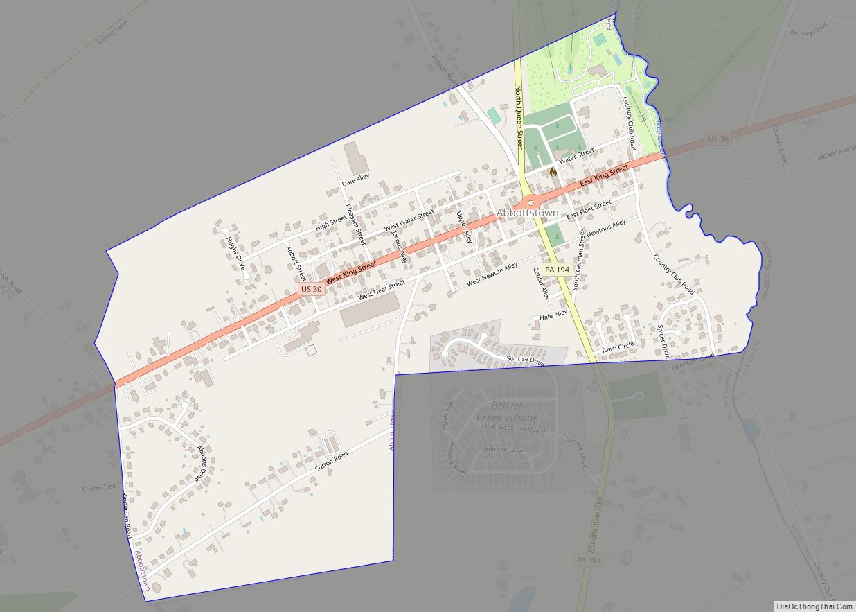 Map of Abbottstown borough