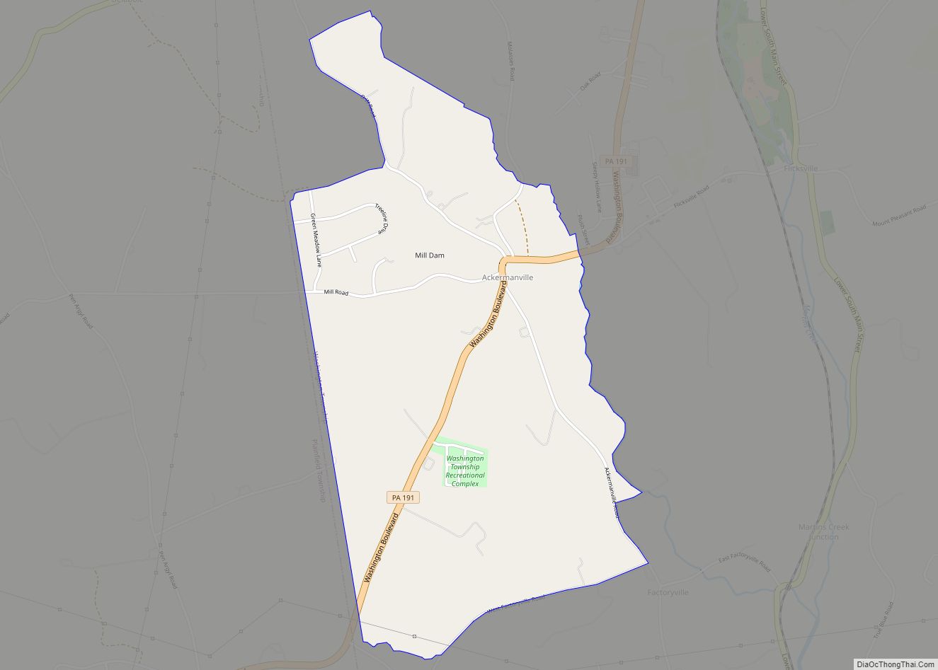 Map of Ackermanville CDP