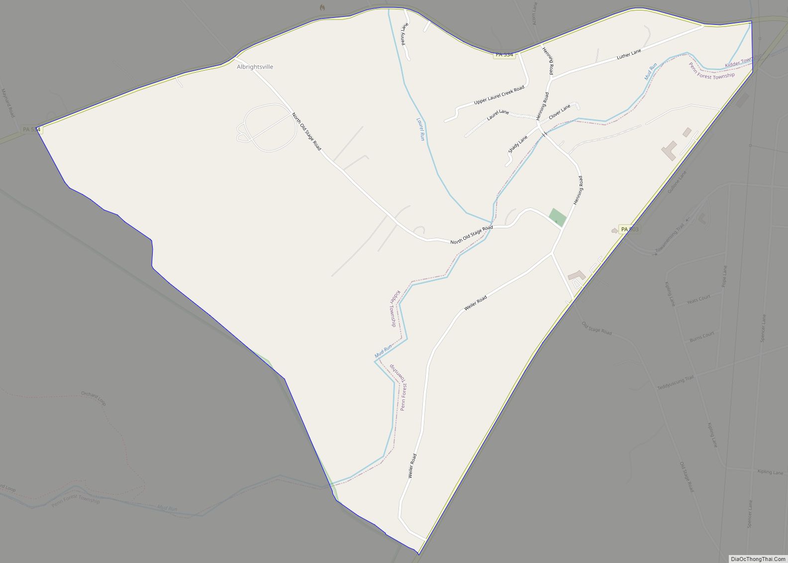 Map of Albrightsville CDP