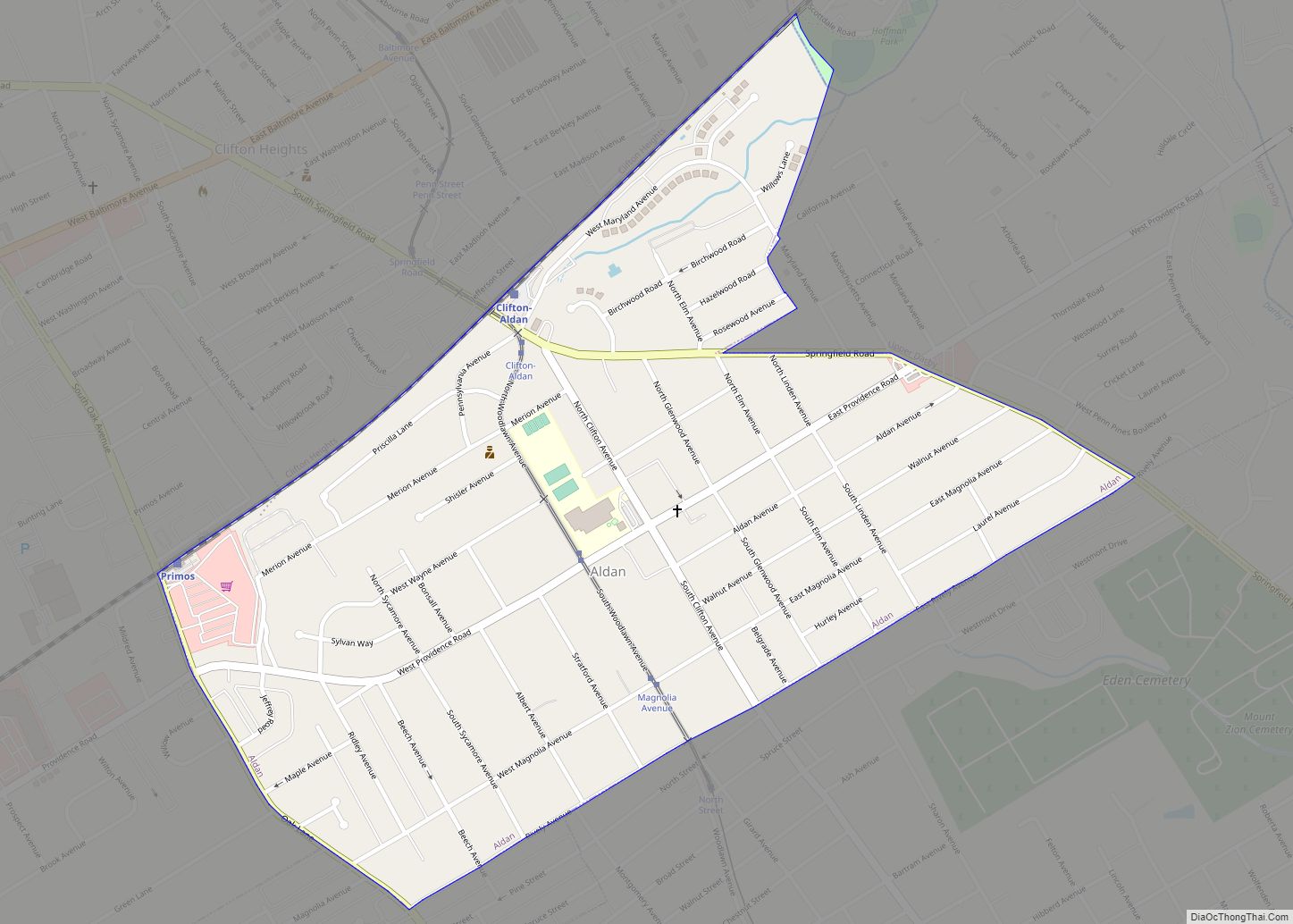 Map of Aldan borough