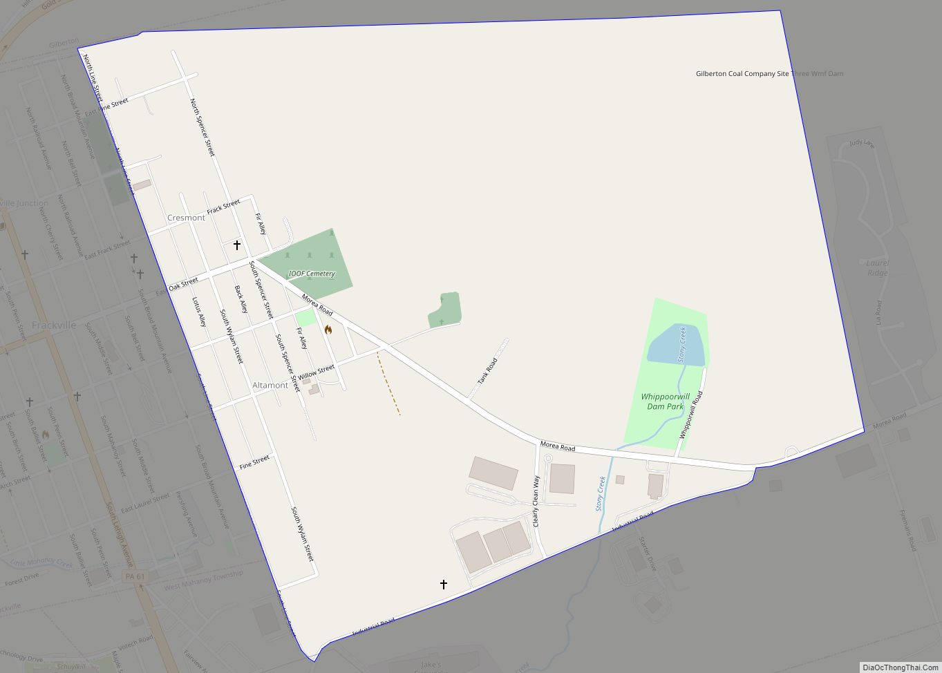 Map of Altamont CDP, Pennsylvania