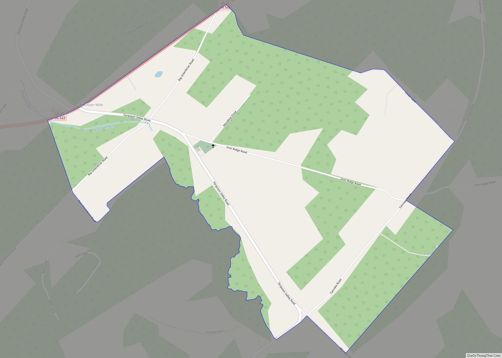 Map of Atkinson Mills CDP