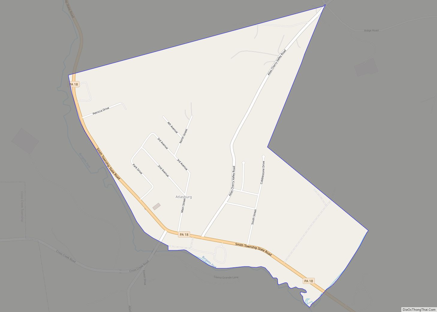 Map of Atlasburg CDP