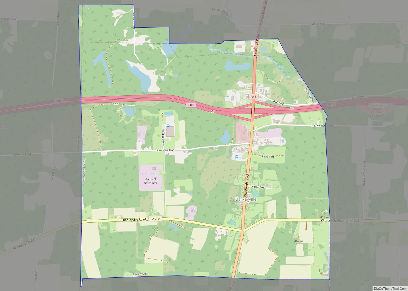Map of Barkeyville borough