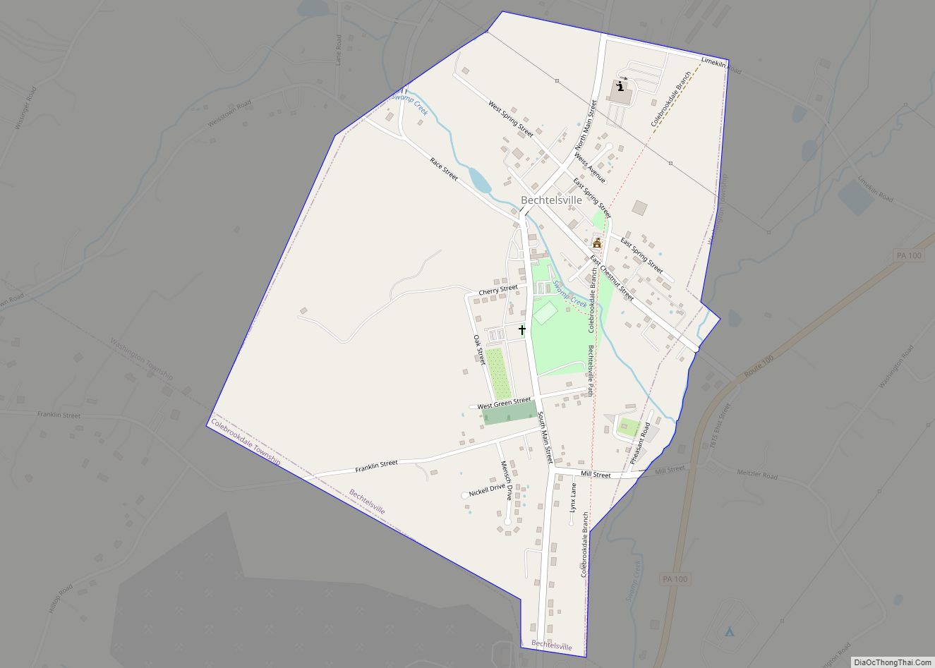 Map of Bechtelsville borough