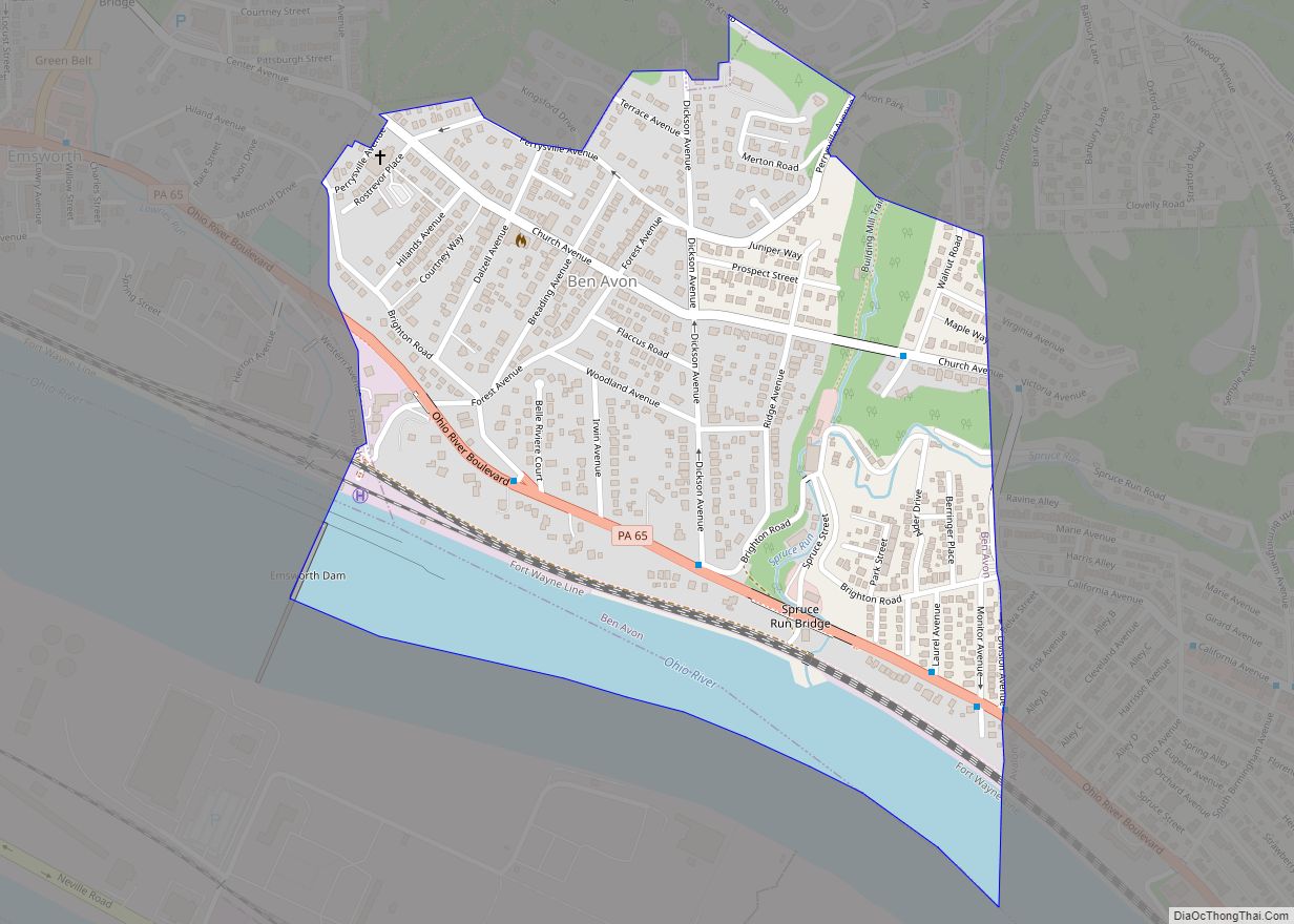 Map of Ben Avon borough