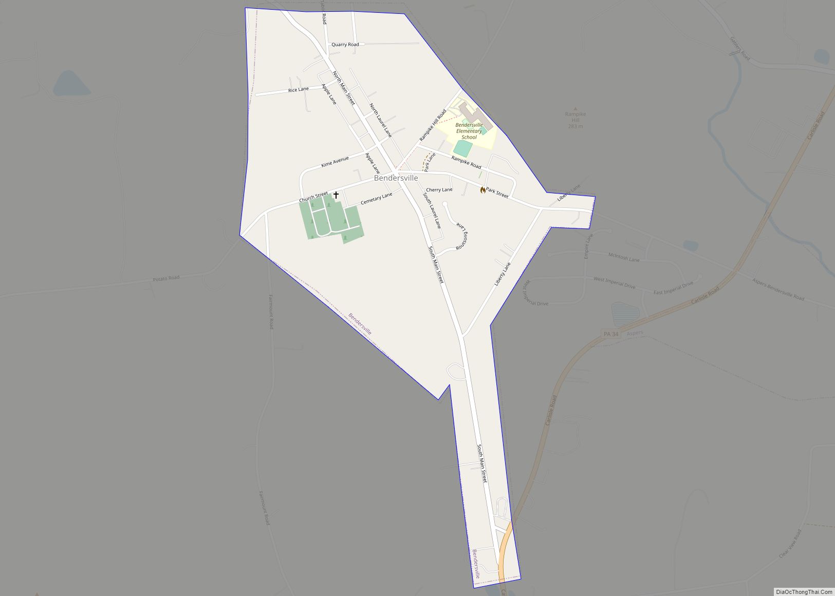 Map of Bendersville borough