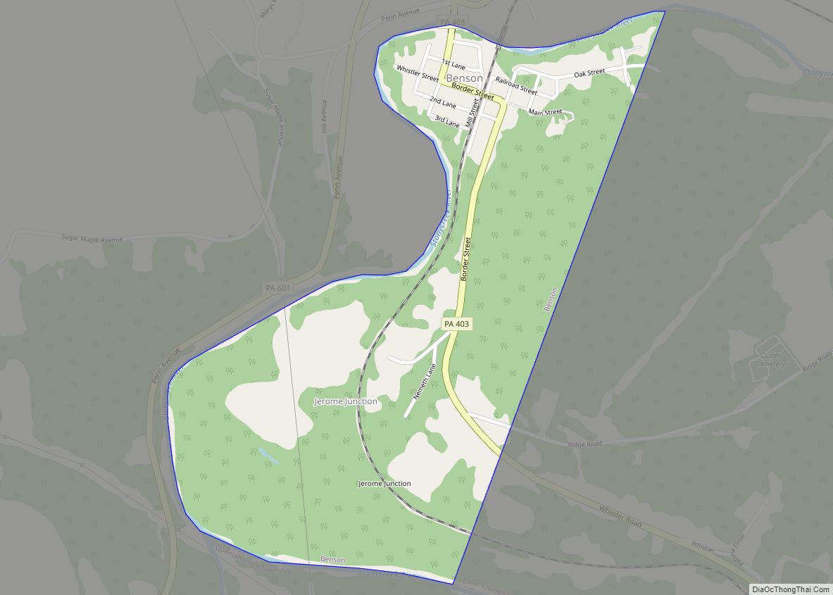 Map of Benson borough, Pennsylvania