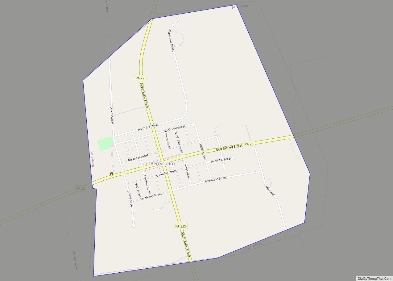 Map of Berrysburg borough