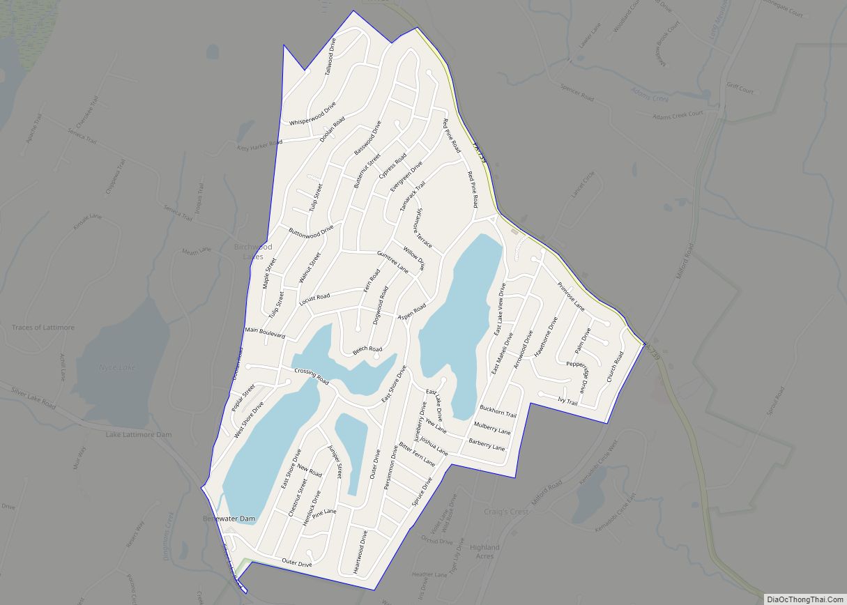 Map of Birchwood Lakes CDP