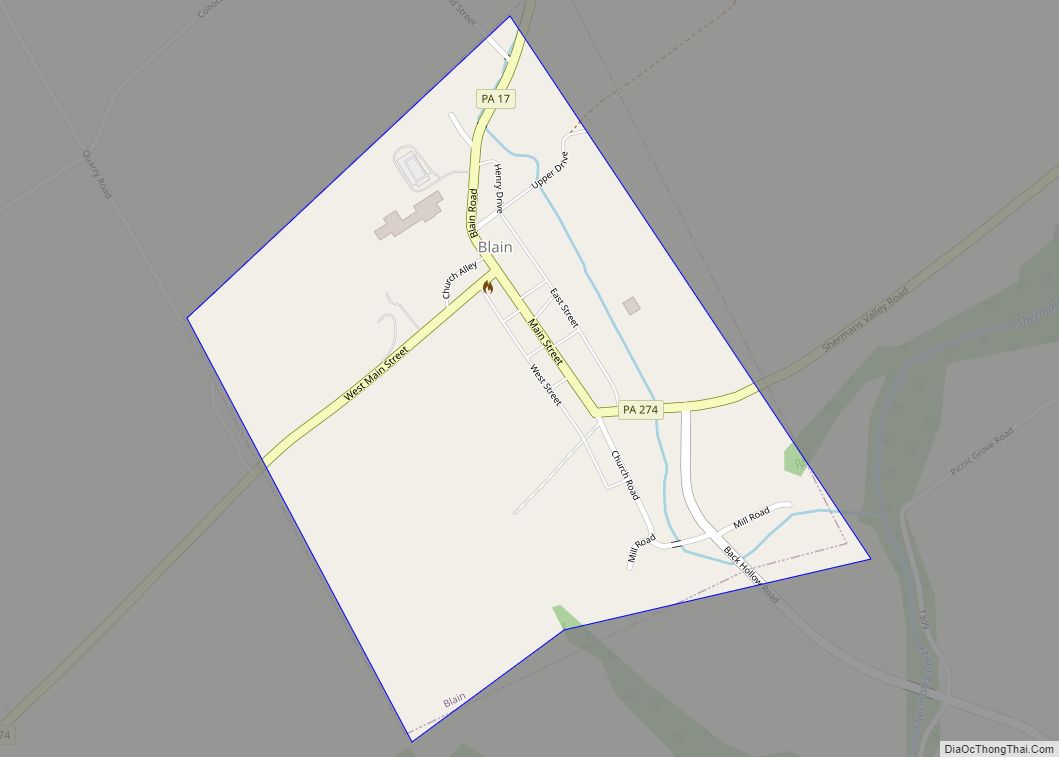 Map of Blain borough