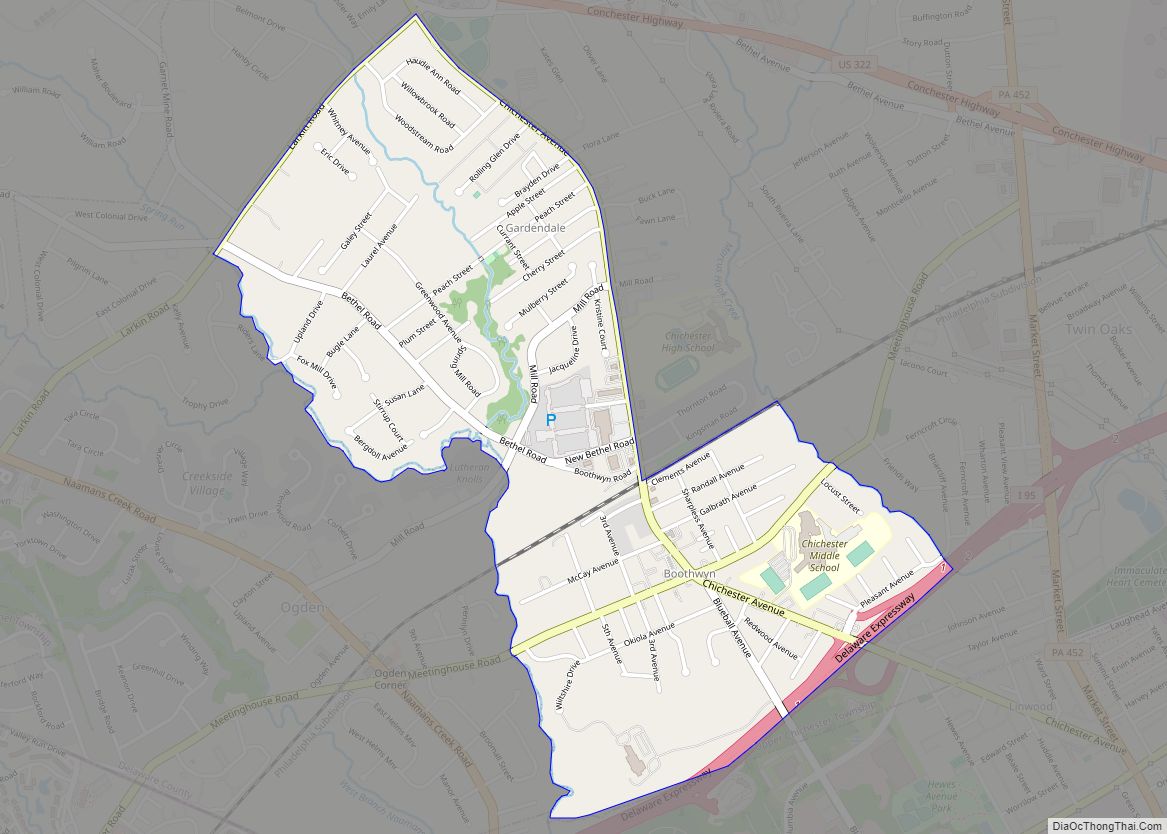 Map of Boothwyn CDP