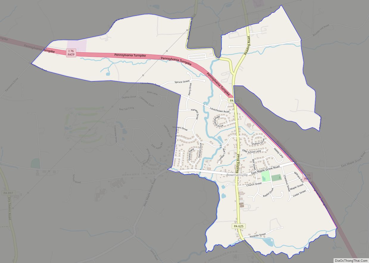 Map of Bowmansville CDP