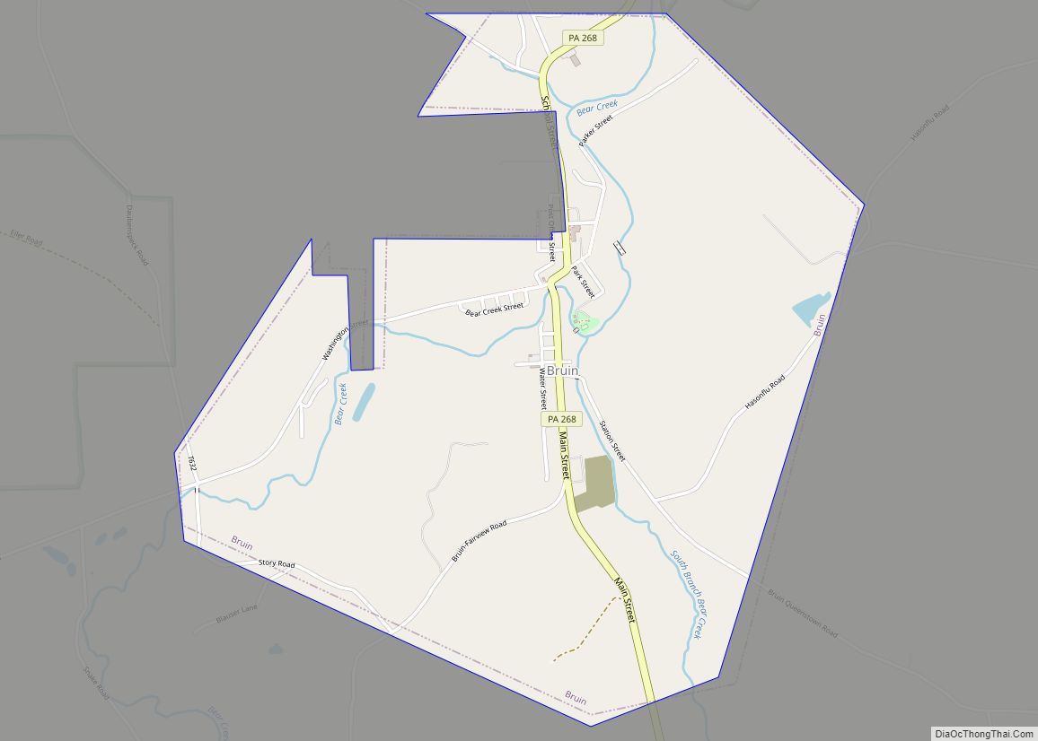 Map of Bruin borough