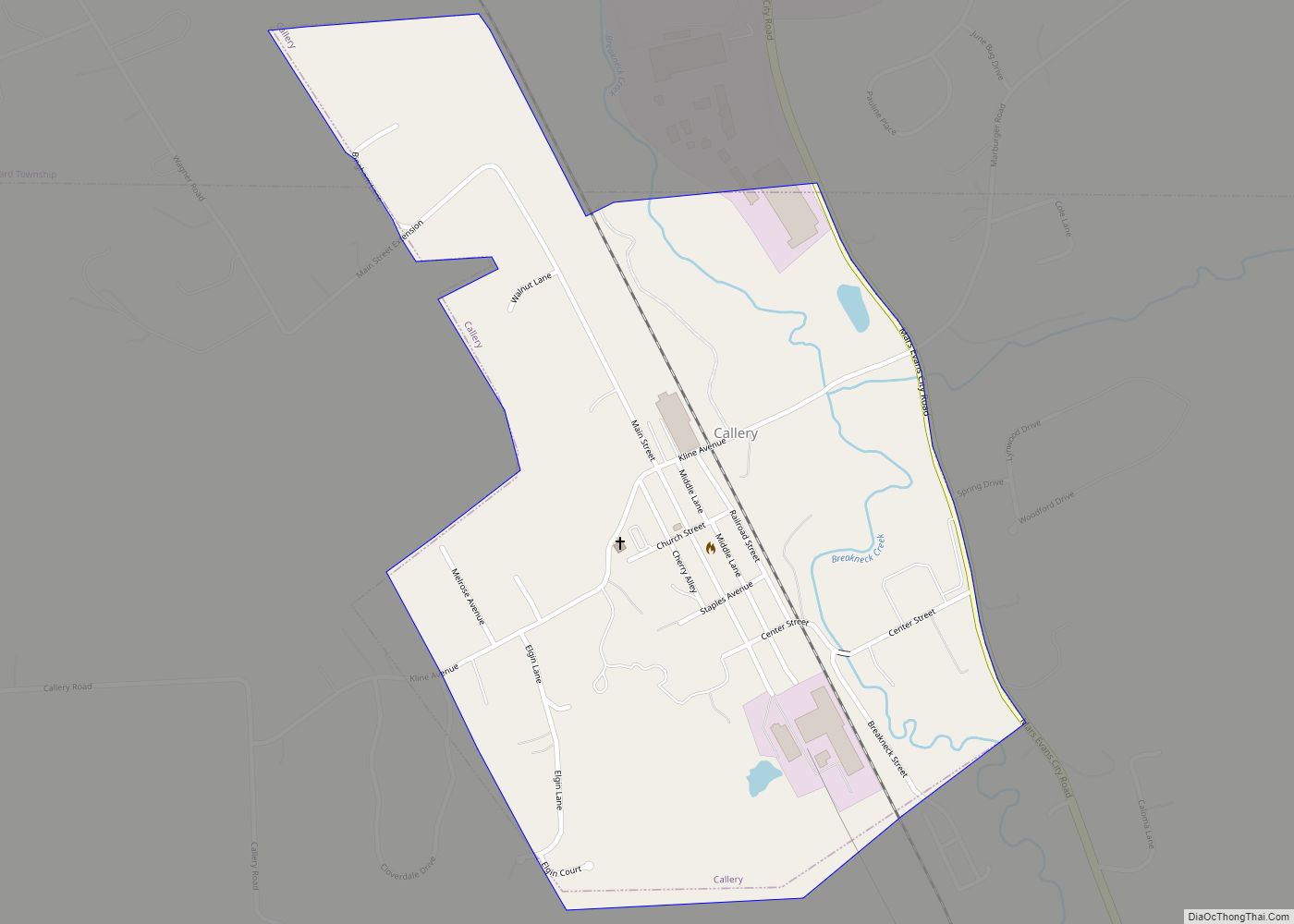 Map of Callery borough