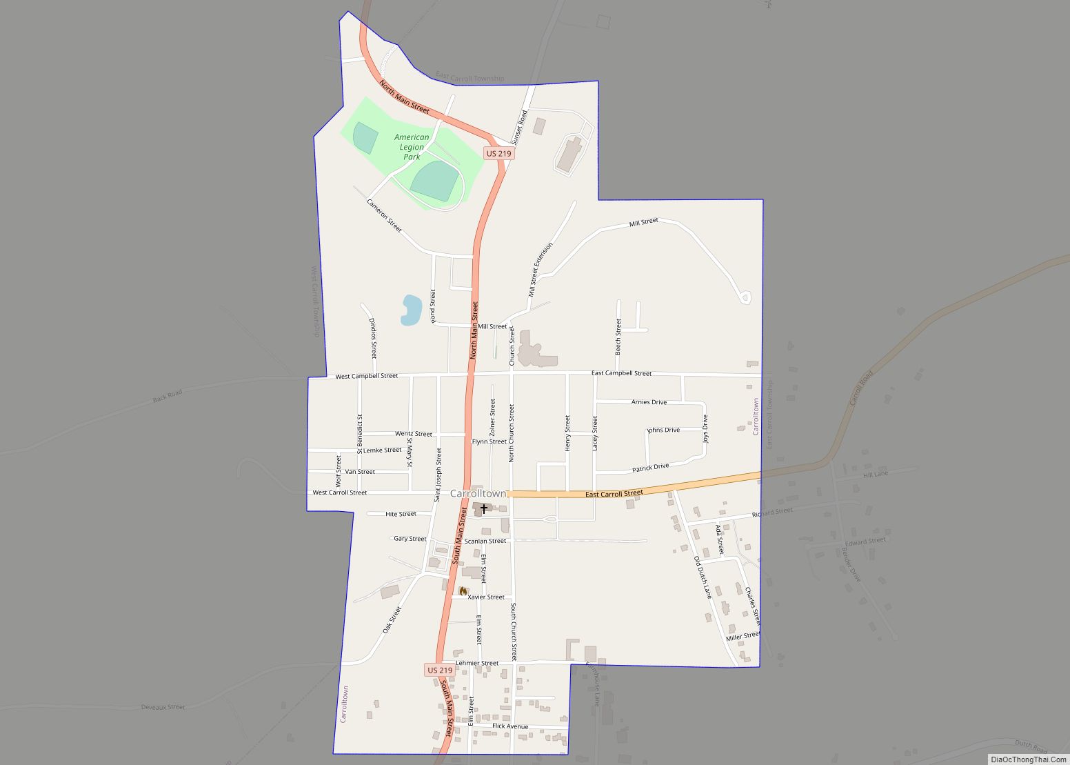 Map of Carrolltown borough