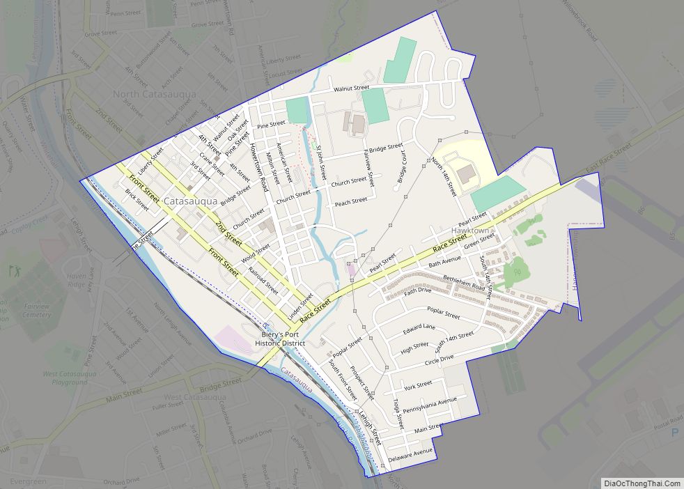 Map of Catasauqua borough