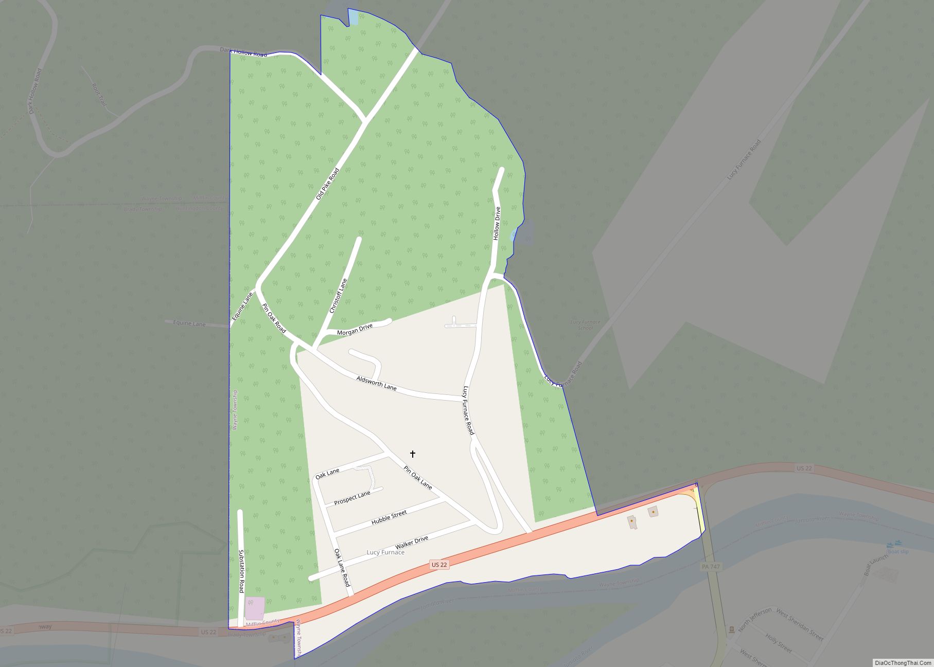 Map of Cedar Crest CDP, Pennsylvania