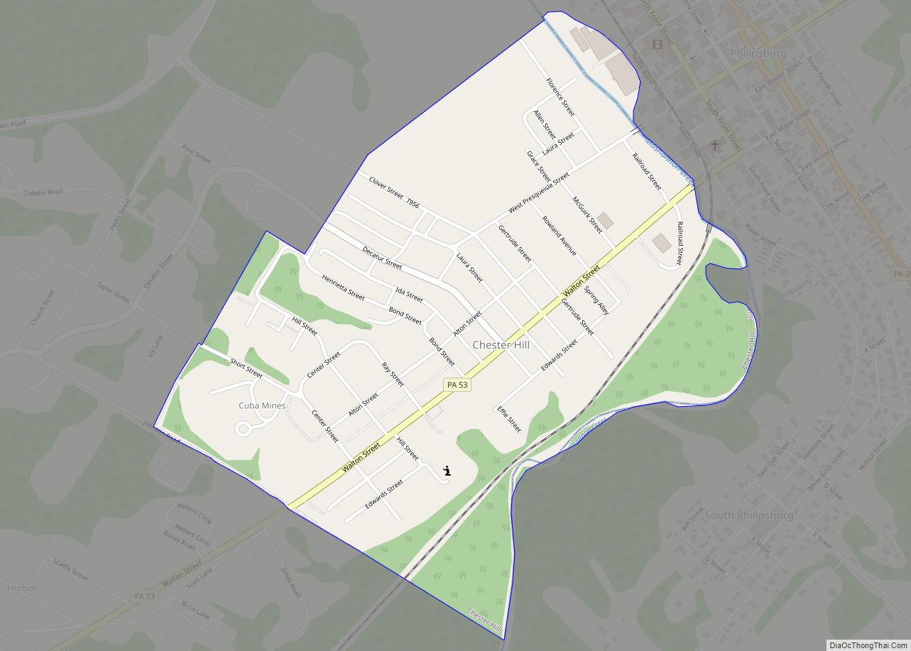 Map of Chester Hill borough