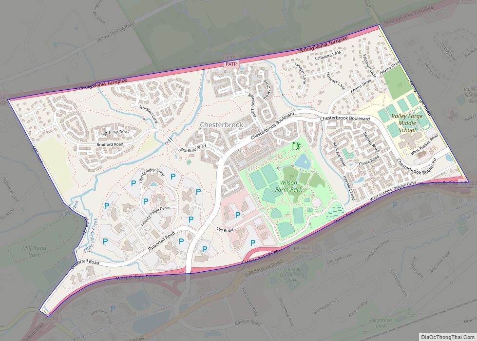 Map of Chesterbrook CDP