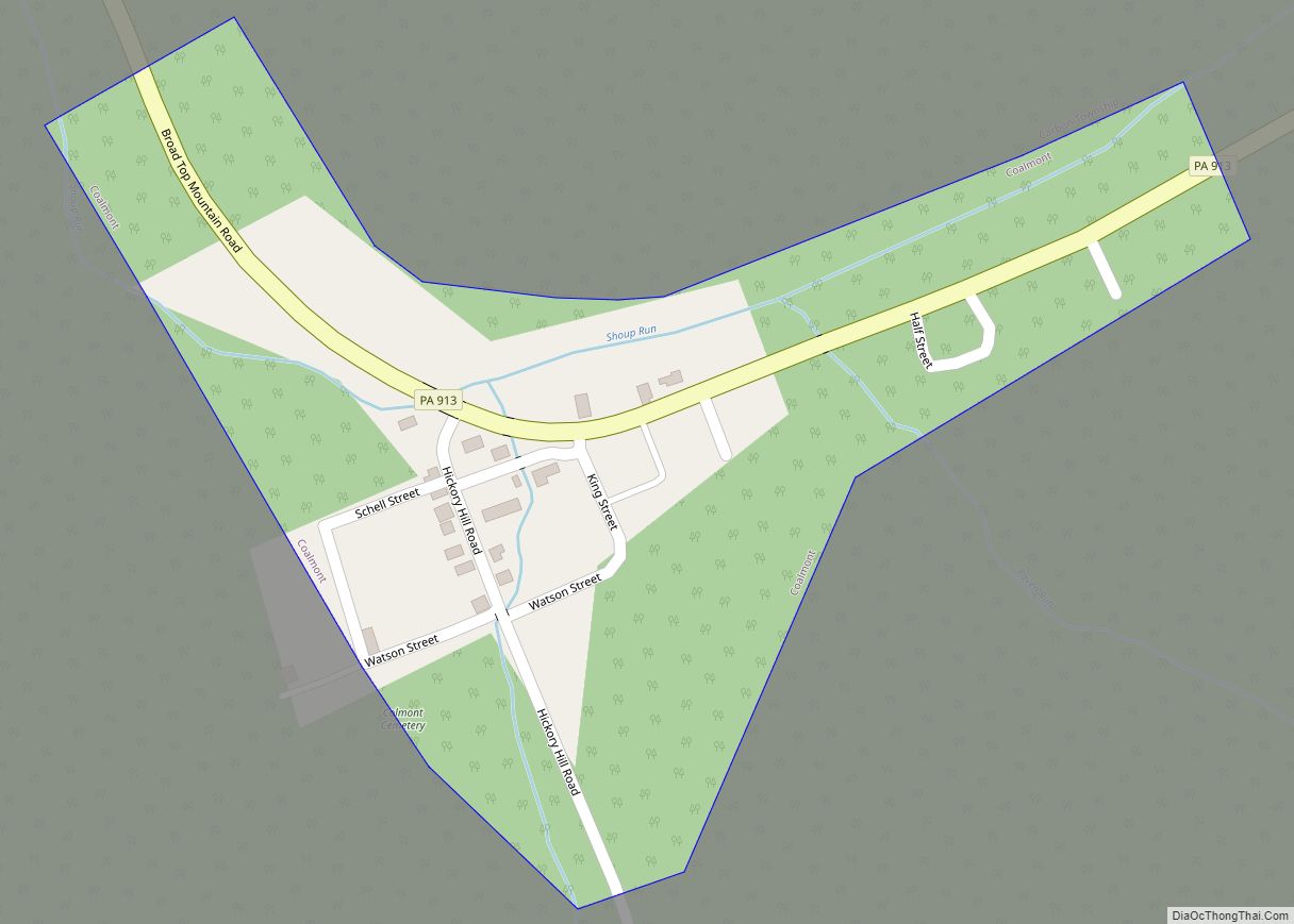 Map of Coalmont borough, Pennsylvania