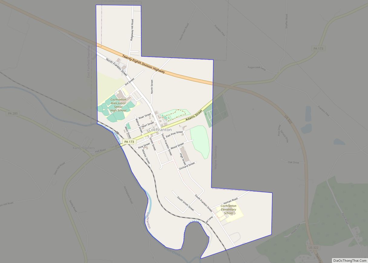 Map of Cochranton borough