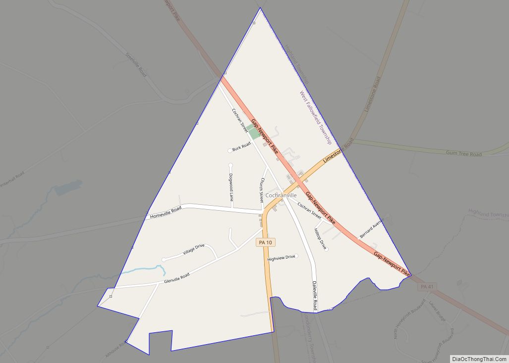 Map of Cochranville CDP