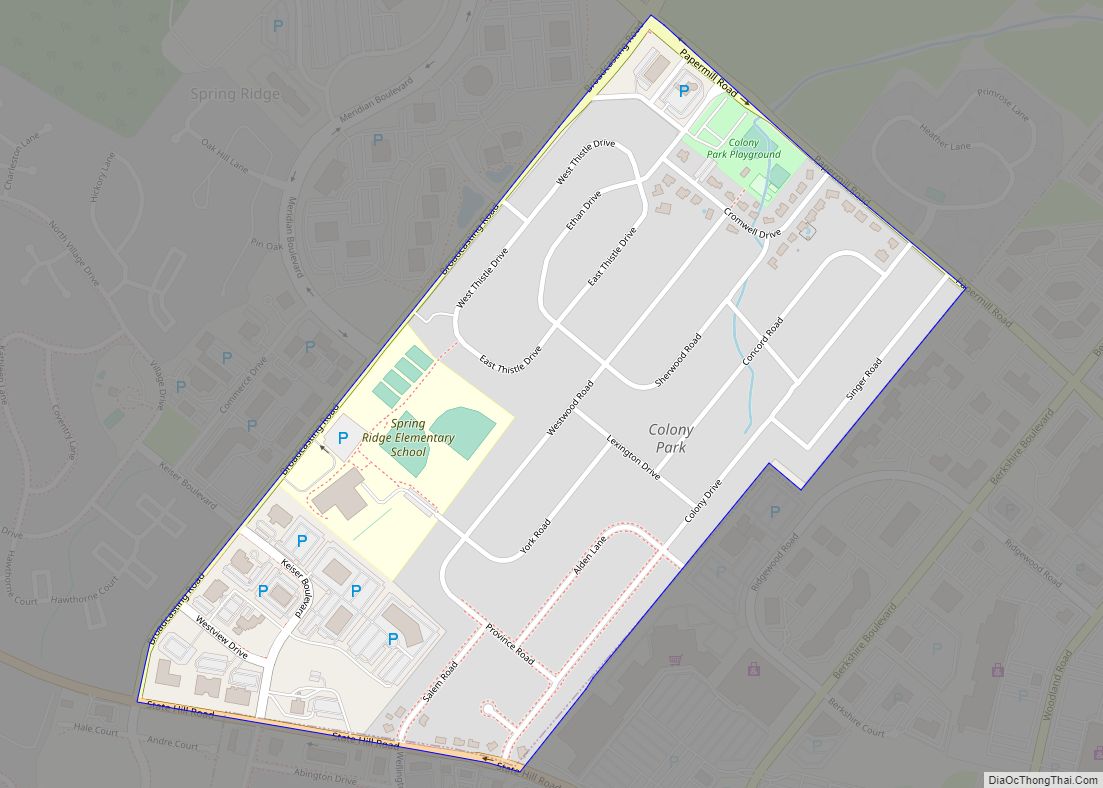 Map of Colony Park CDP