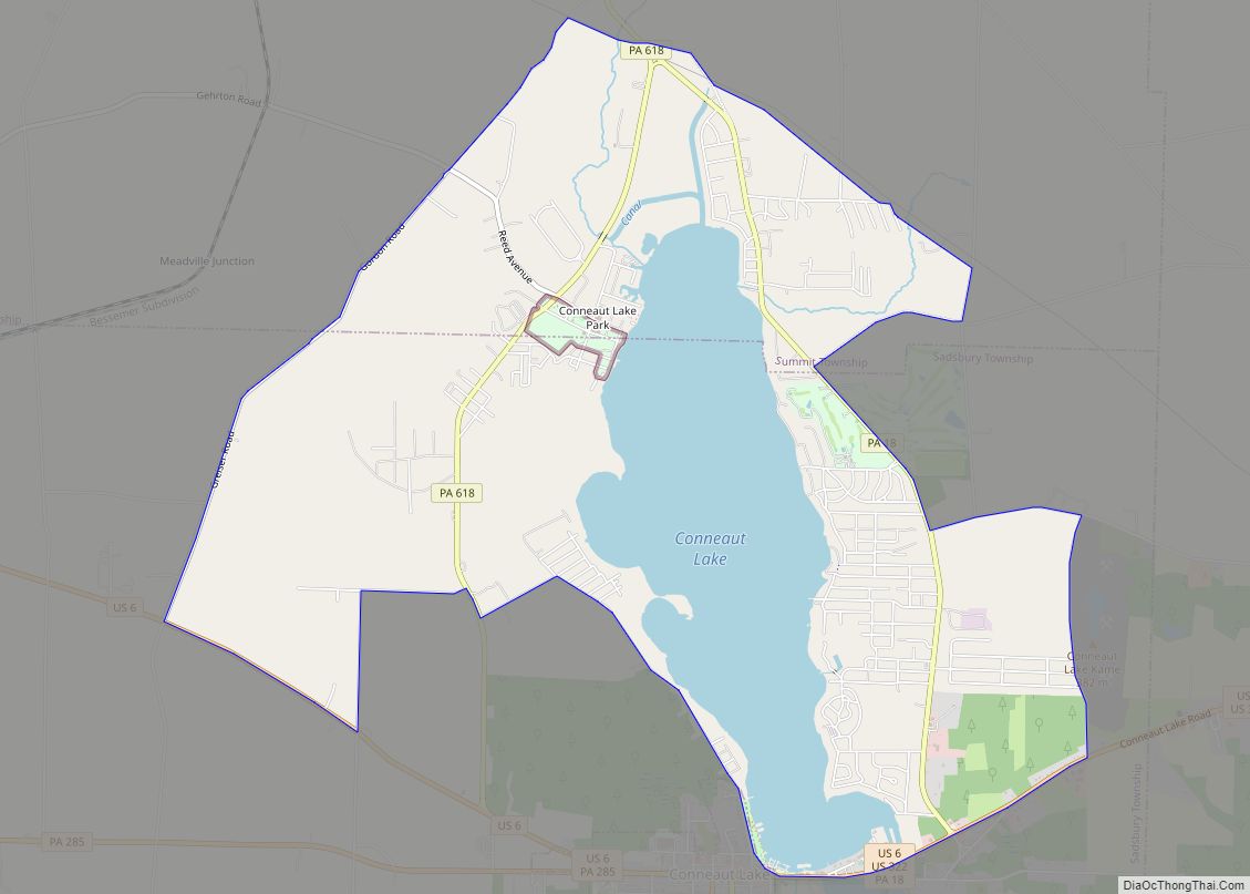 Map of Conneaut Lakeshore CDP
