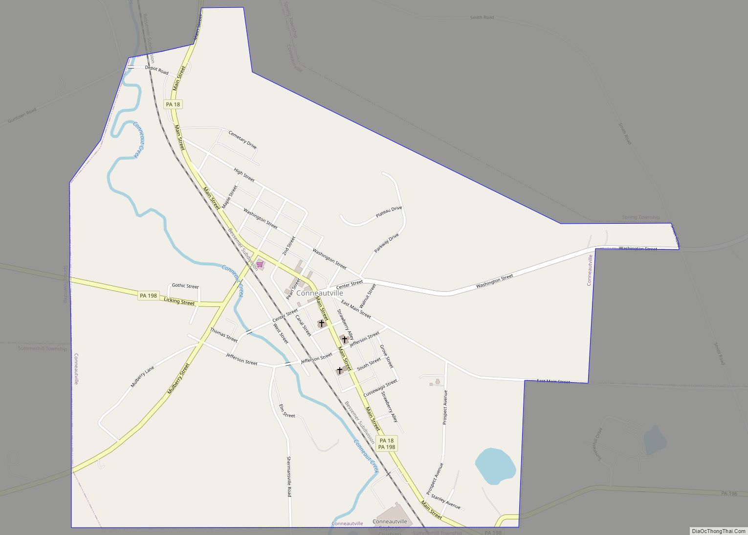 Map of Conneautville borough