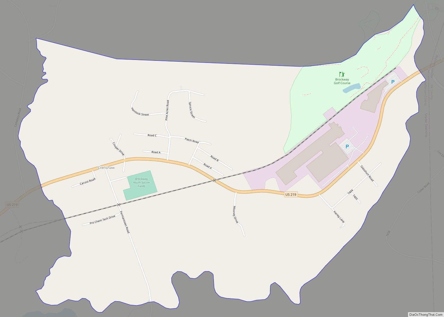 Map of Crenshaw CDP, Pennsylvania