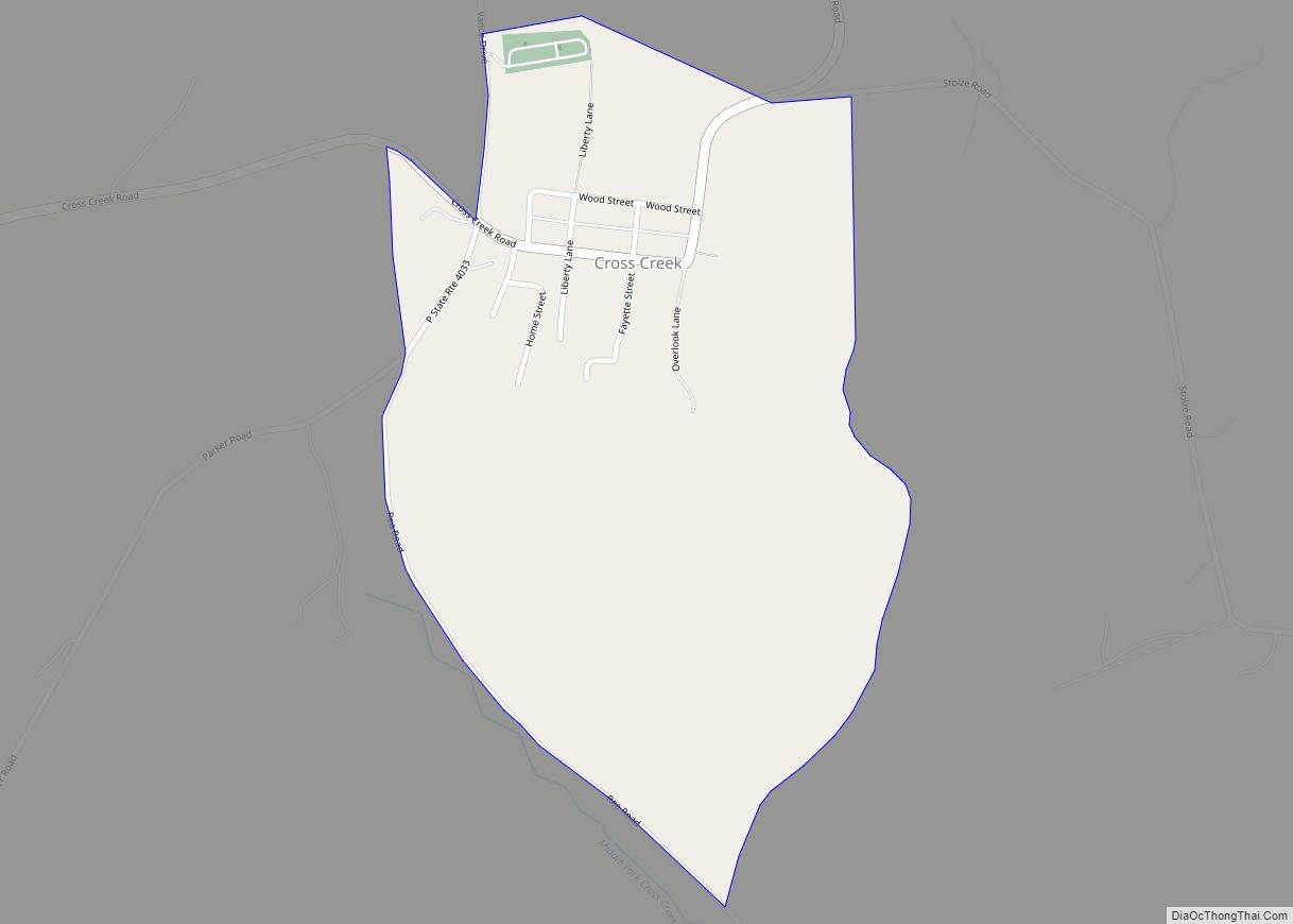 Map of Cross Creek CDP