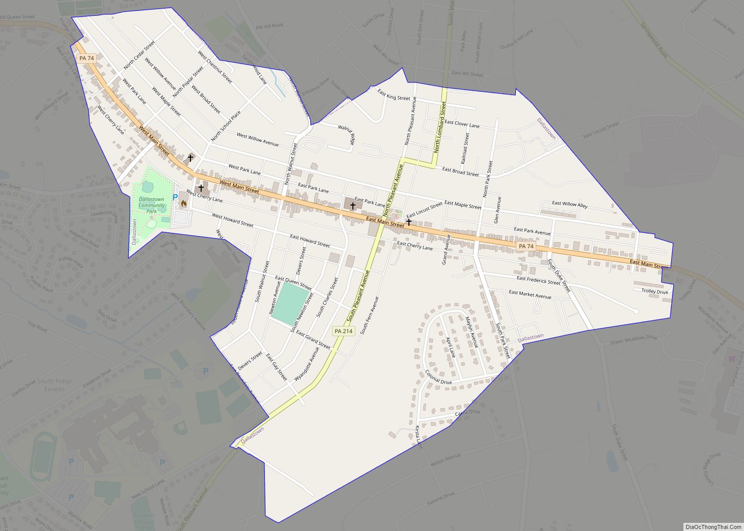 Map of Dallastown borough