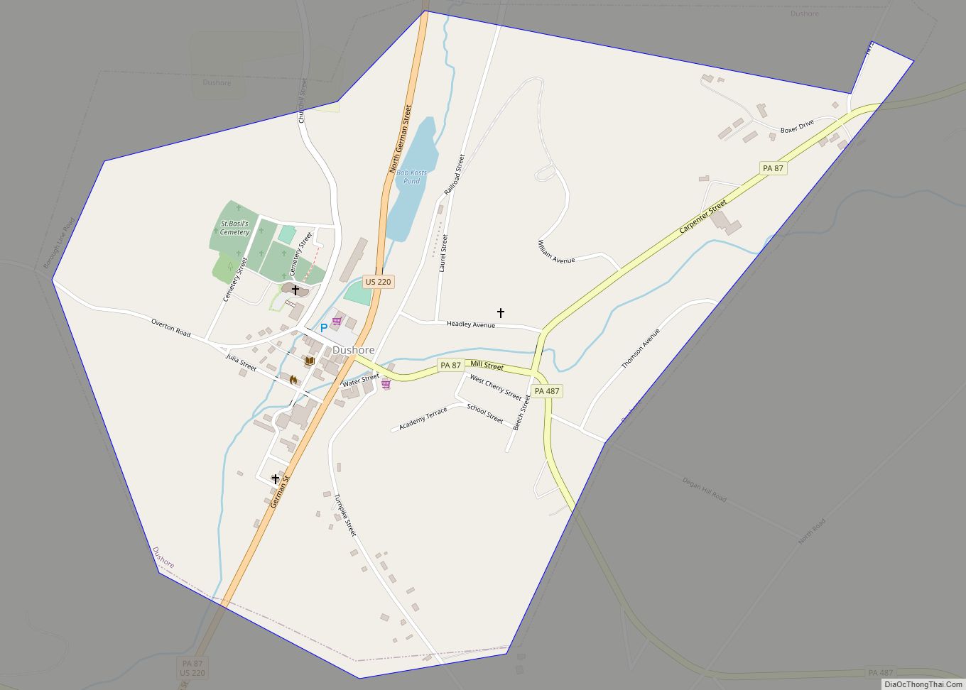 Map of Dushore borough