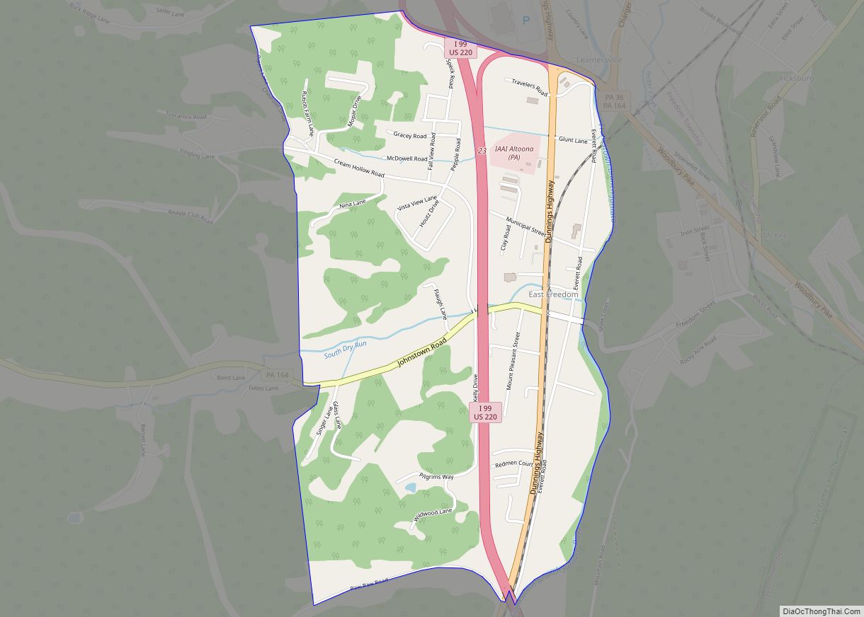 Map of East Freedom CDP