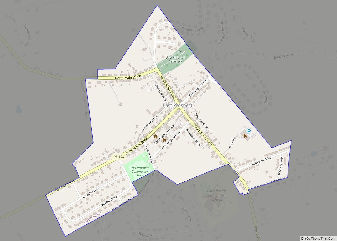 Map of East Prospect borough