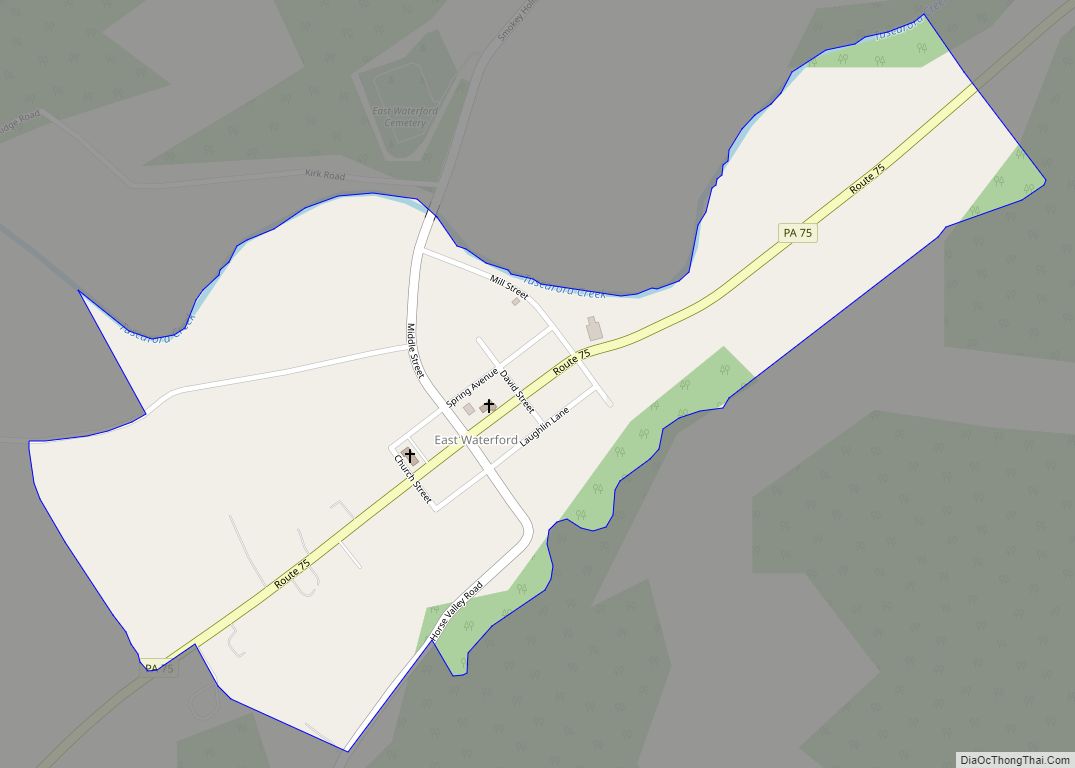 Map of East Waterford CDP