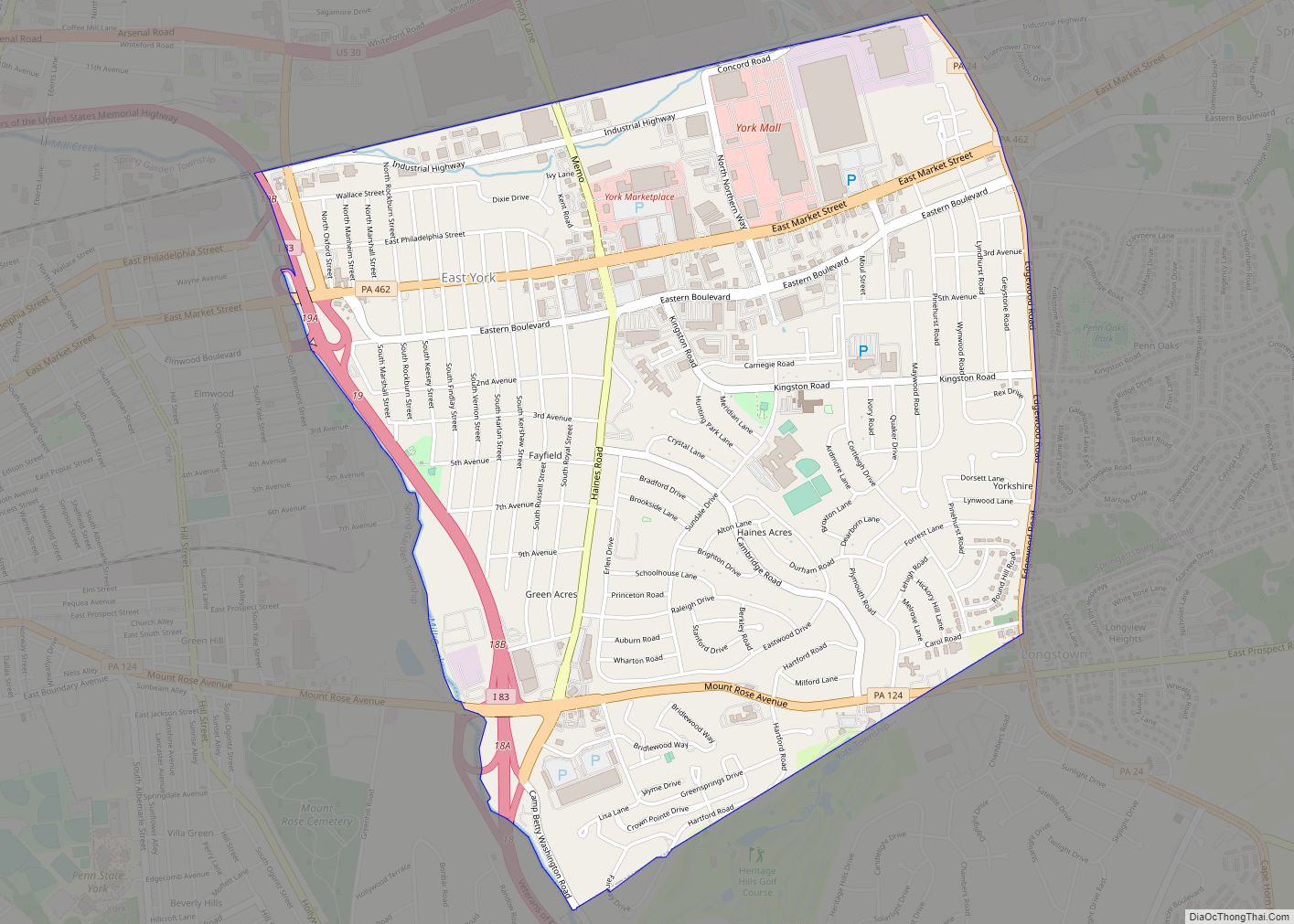 Map of East York CDP